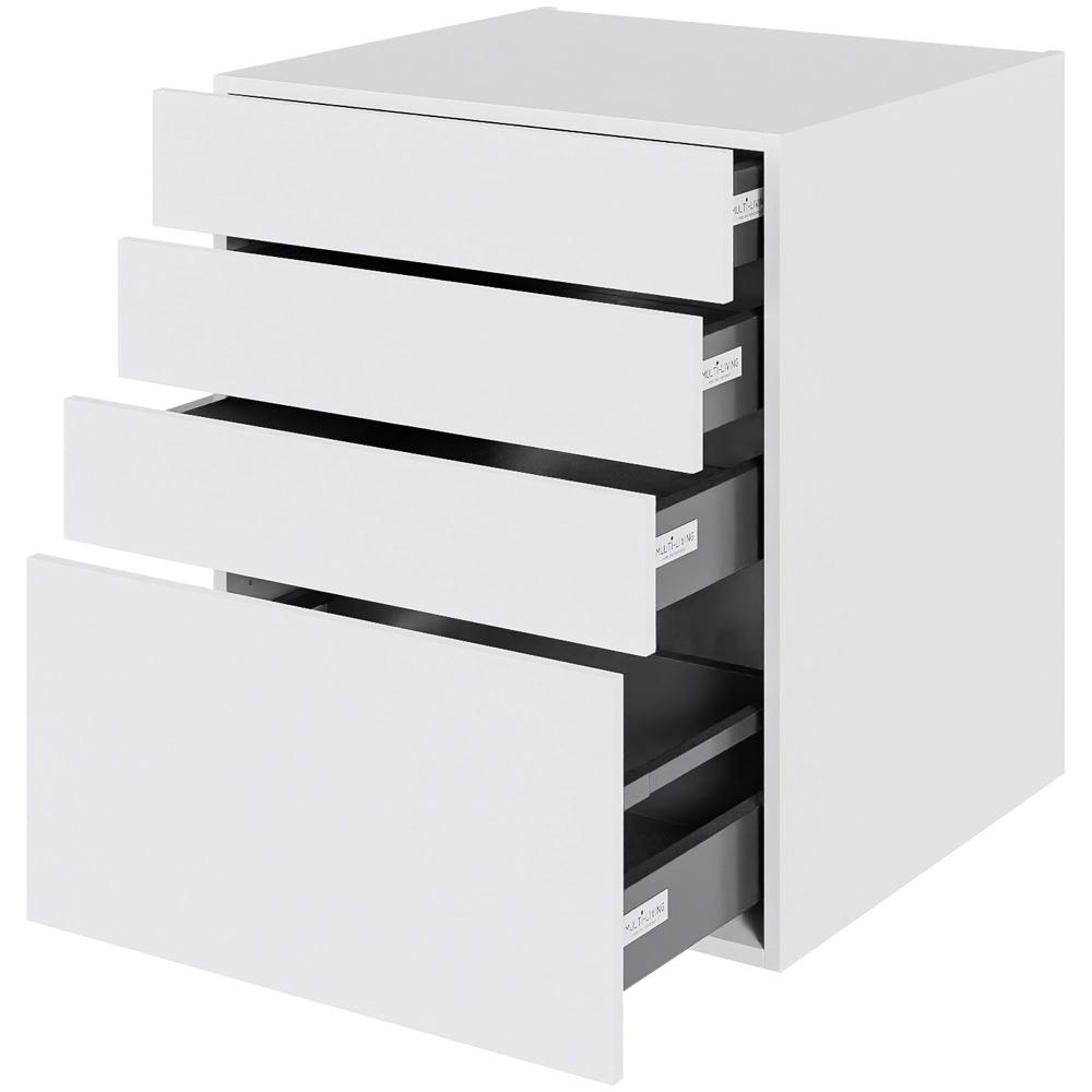 Skuffeskab H: 70,4 cm D: 60,0 cm - 4 skuffer deludtræk/softluk