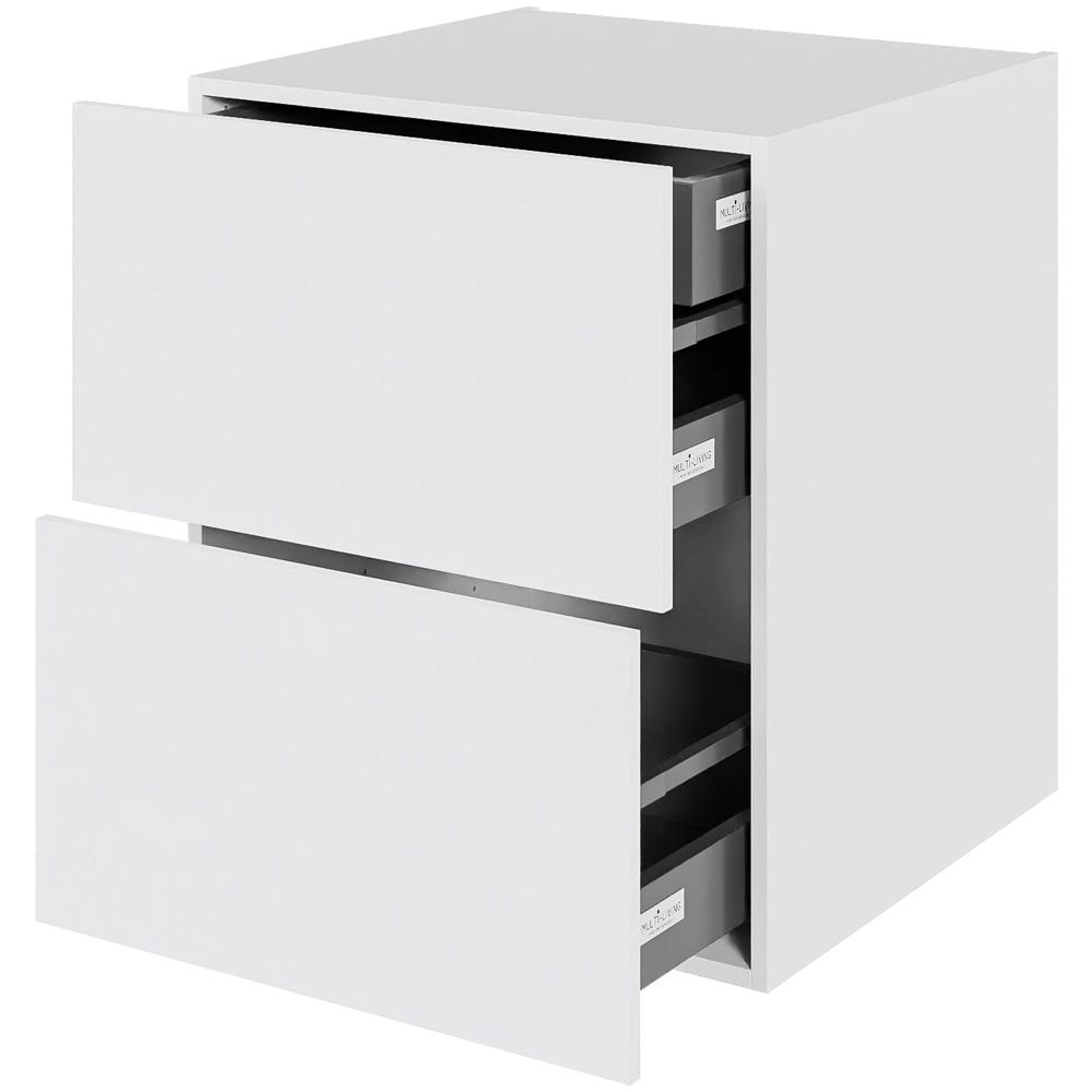 Skuffeskab H: 70,4 cm D: 60,0 cm - 2 skuffer + indvendig bakke