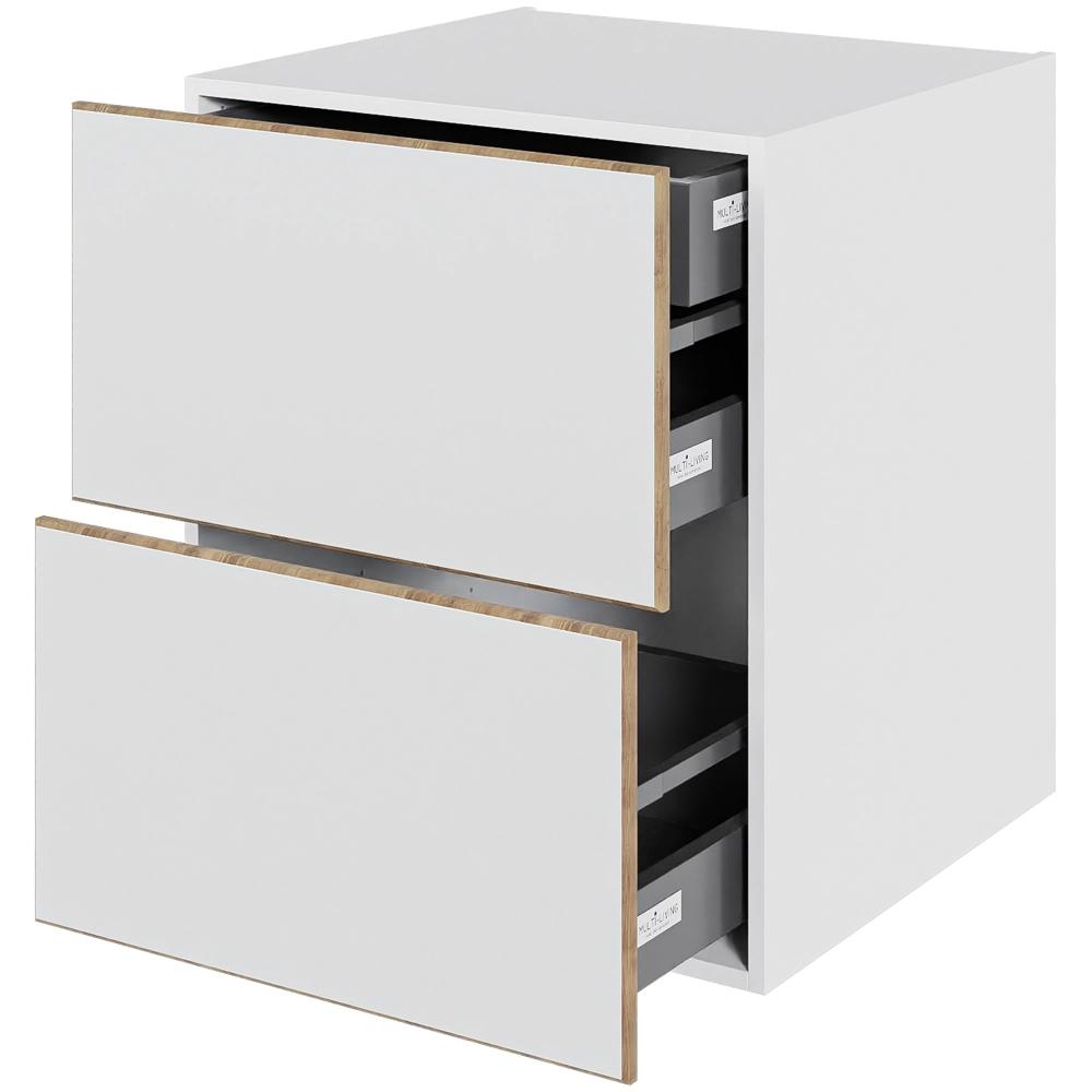 12: Multi-Living Køkken skuffeskab i London H: 70,4 cm D: 60,0 cm - 2 skuffer + indvendig bakke - Bredde: 60 cm