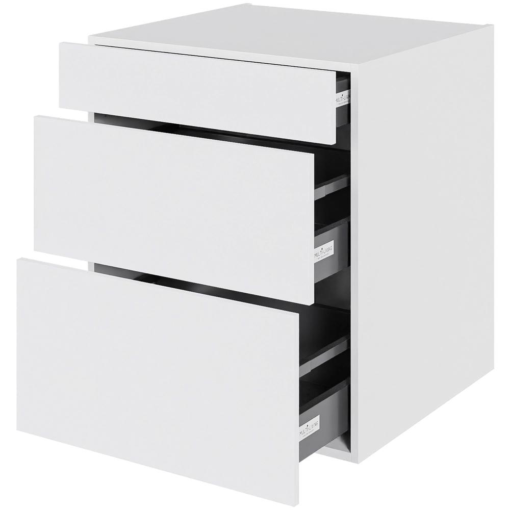 Skuffeskab  H: 70,4 cm D: 60,0 cm - 3 skuffer fuldtudtræk/softluk