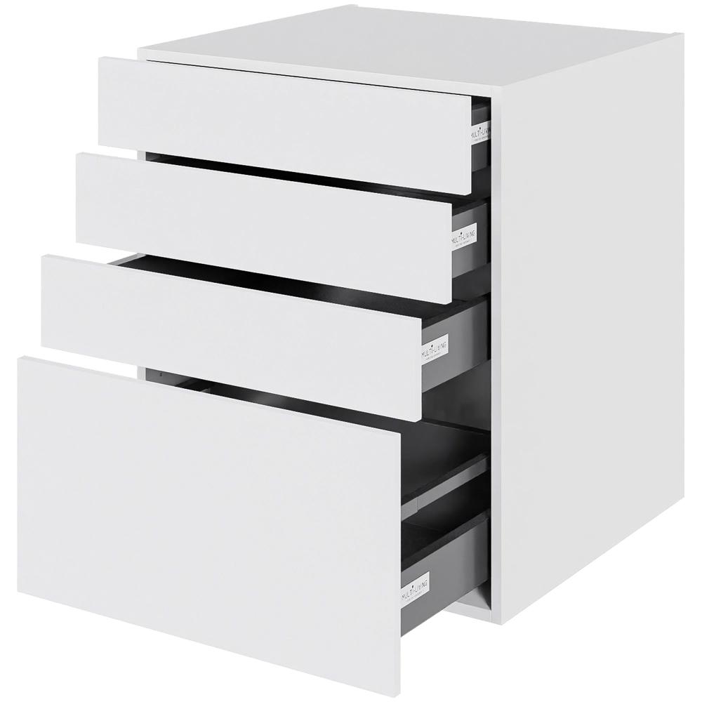 Skuffeskab H: 70,4 cm D: 60,0 cm - 4 skuffer fuldtudtræk/softluk