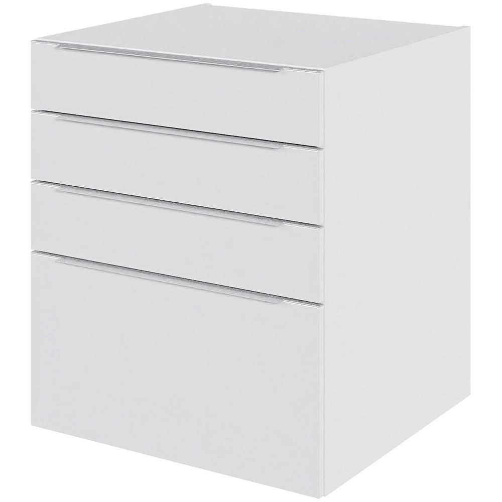 Billede af Multi-Living Køkken skuffeskab i Malet Hvid Front Paris H: 70,4 cm D: 60,0 cm - 4 skuffer fuldtudtræk/softluk - Bredde: 60 cm
