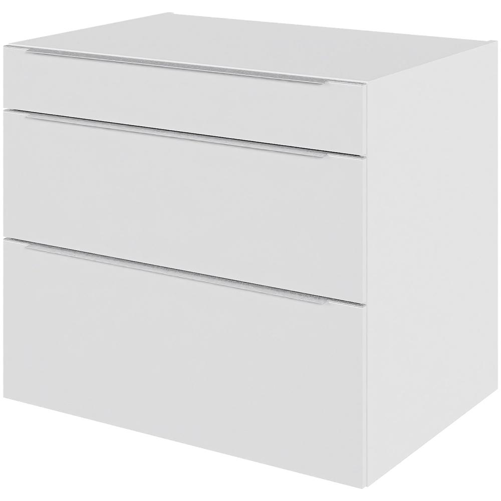 Billede af Multi-Living Køkken skuffeskab i Malet Hvid Front Paris H: 70,4 cm D: 60,0 cm - 3 skuffer deludtræk/softluk - Bredde: 80 cm