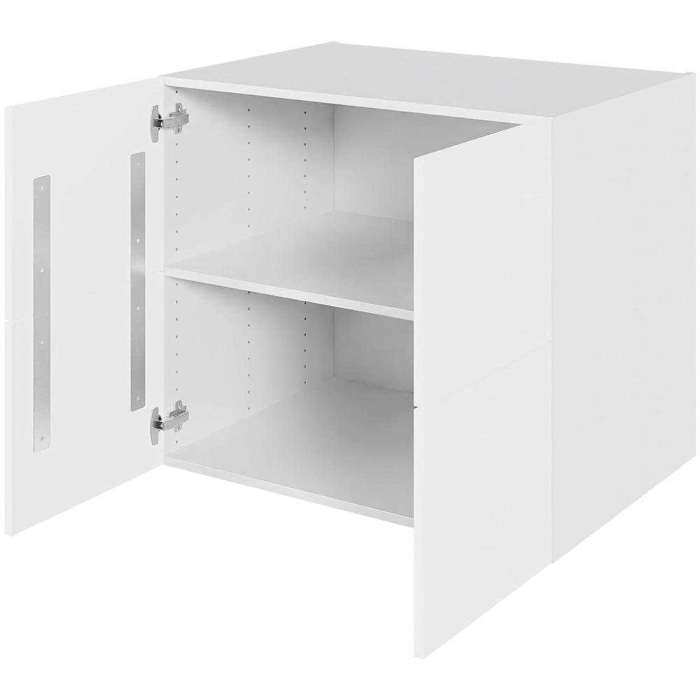 Køkken hyldeskab i Cibo Bianco H: 70,4 cm D: 60,0 cm - Inkluderet løs hylde & skuffe look - Bredde: 80 cm