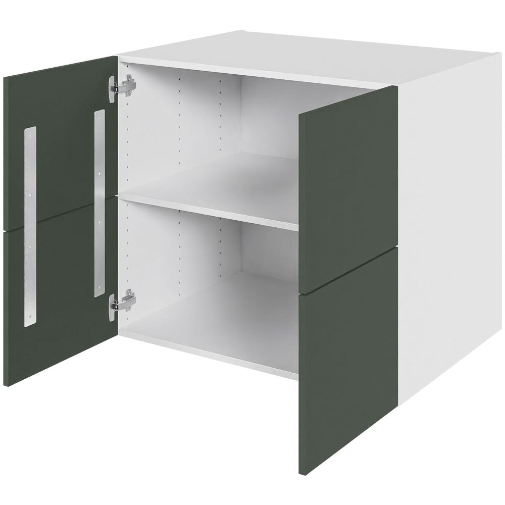 Køkken hyldeskab i Cibo Verde H: 70,4 cm D: 60,0 cm - Inkluderet løs hylde & skuffe look - Bredde: 80 cm