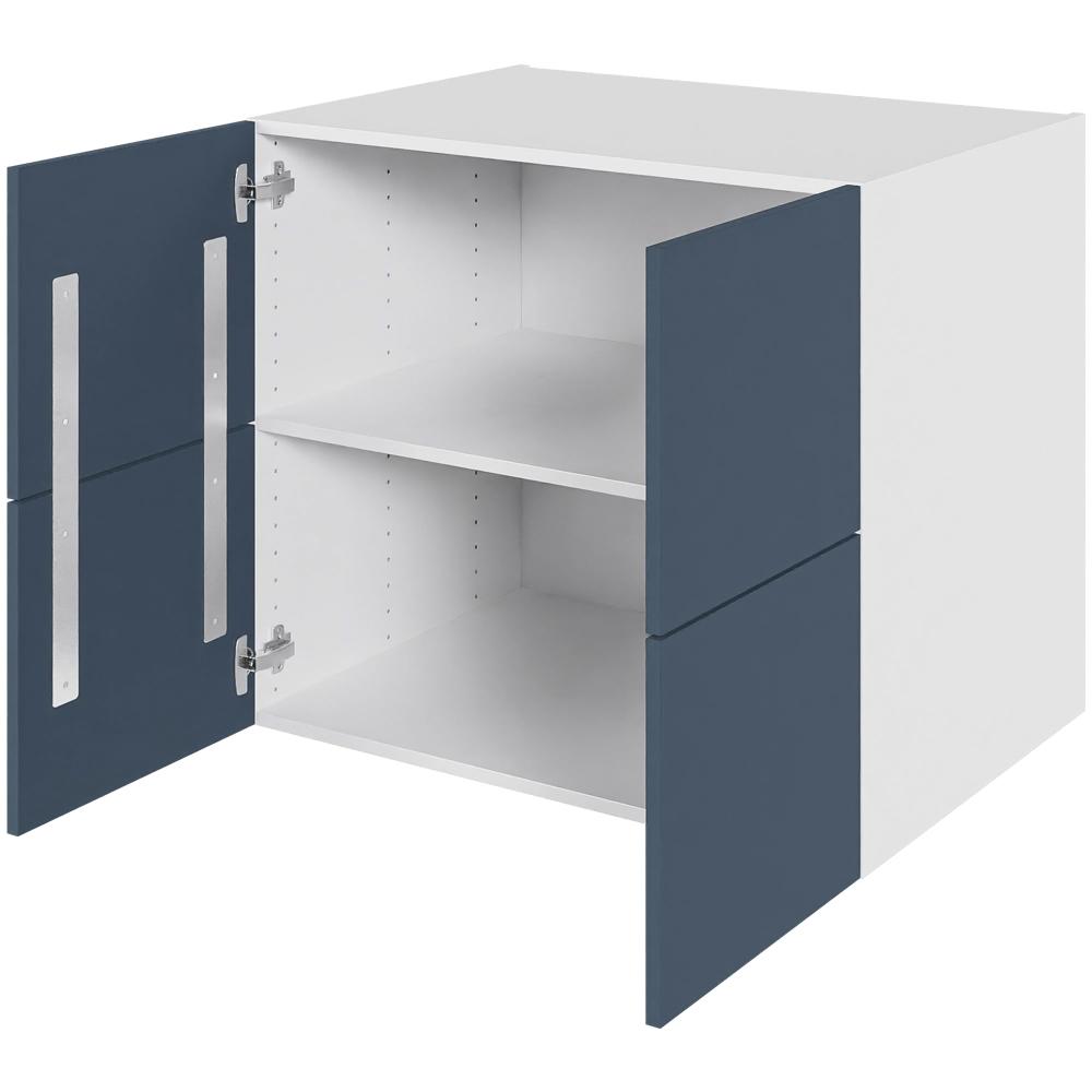Køkken hyldeskab i Cibo Blue H: 70,4 cm D: 60,0 cm - Inkluderet løs hylde & skuffe look - Bredde: 80 cm