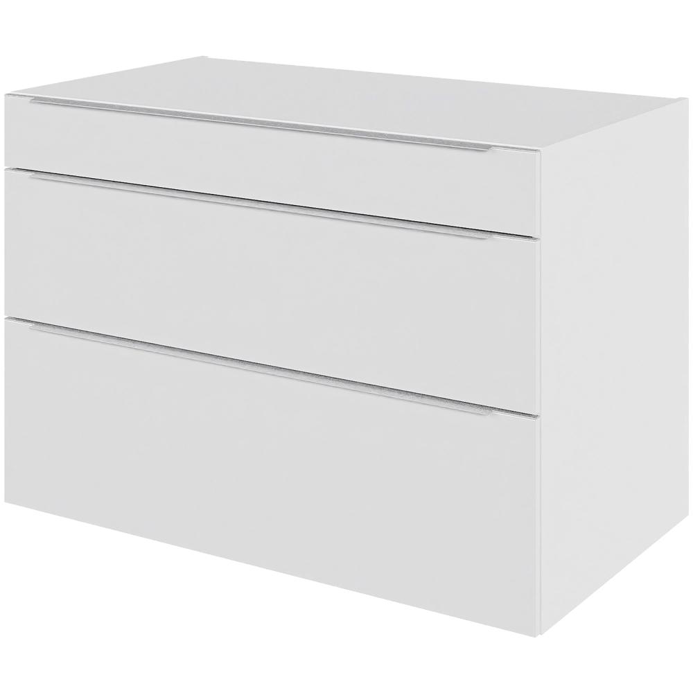 Billede af Multi-Living Køkken skuffeskab i Hvid Front Paris H: 70,4 cm D: 60,0 cm - 3 skuffer fuldtudtræk/softluk - Bredde: 100 cm