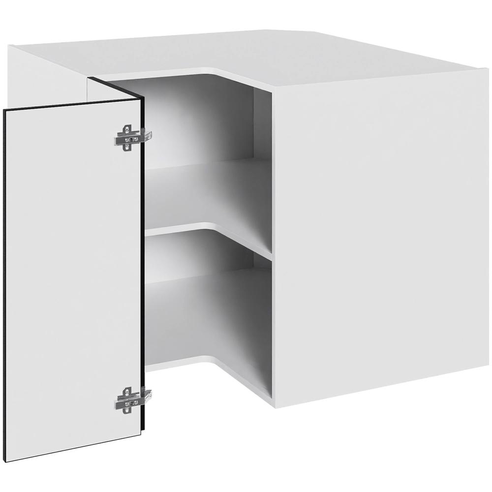 Køkken hjørneskab i White/Black line knæklåge H: 70,4 cm D: 60,0 cm - 1 låge 3 hylder - Bredde: 90 cm