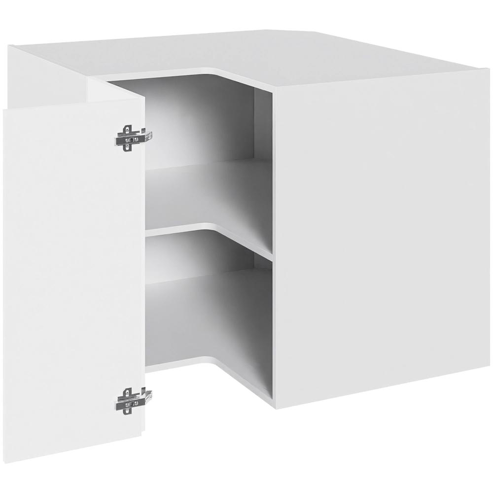 Køkken hjørneskab i Cibo Bianco knæklåge H: 70,4 cm D: 60,0 cm - 1 låge 3 hylder - Bredde: 90 cm