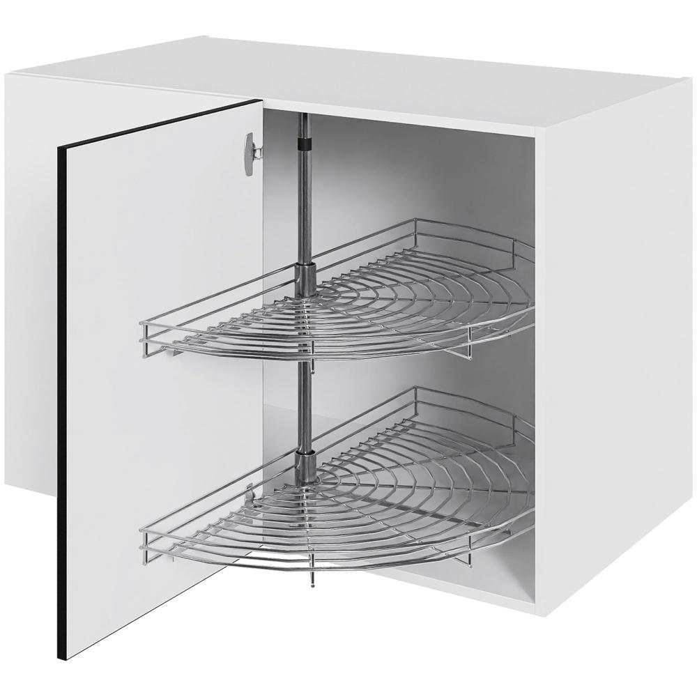 Multi-Living Køkken hjørneskab i White/Black line H: 70,4 cm D: 60,0 cm - i låge inklusiv 2 x 1/2 karrusel - Bredde: 100 cm