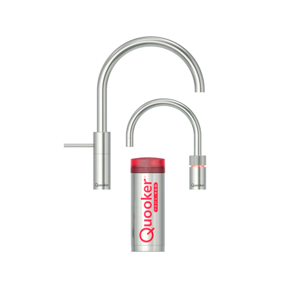 Quooker Nordic Round Twintaps Inkl Pro3 Rustfrit Stål
