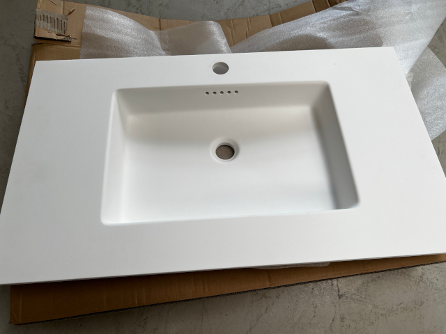 Marmorline Colombo vaskebordplade - Matt arctic white