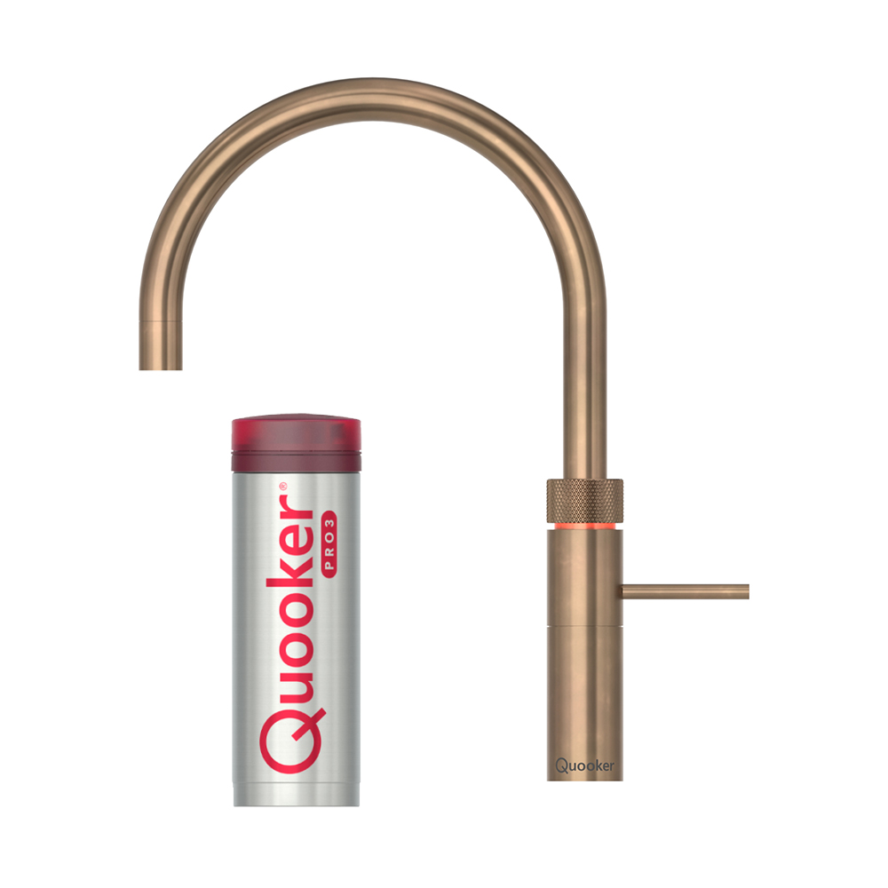 Quooker Fusion Round inkl. PRO3 - Bruneret messing