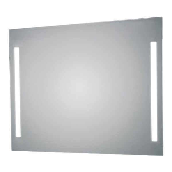 Spejl med 2 LED-lysfelter 15W - varm hvid H:650 B:1000