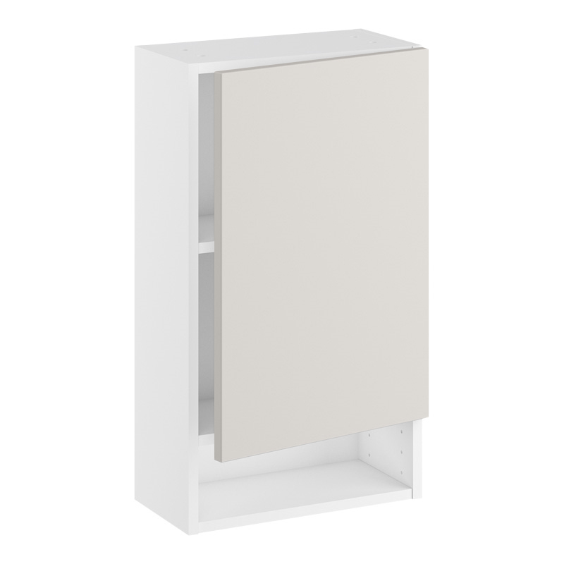 Badoverskab, 572mm låge, 2 hylder, åben nederst. H:704 B:400 D:200