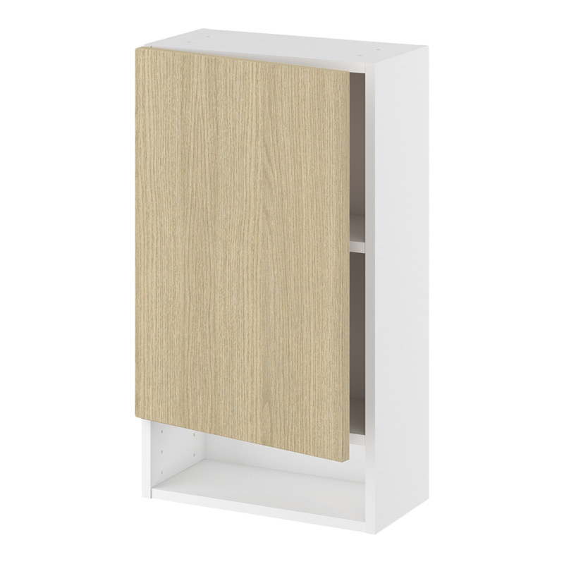 Badoverskab, 572mm låge, 2 hylder, åben nederst. H:704 B:400 D:200