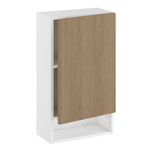 Badoverskab, 572mm låge, 2 hylder, åben nederst. H:704 B:400 D:200