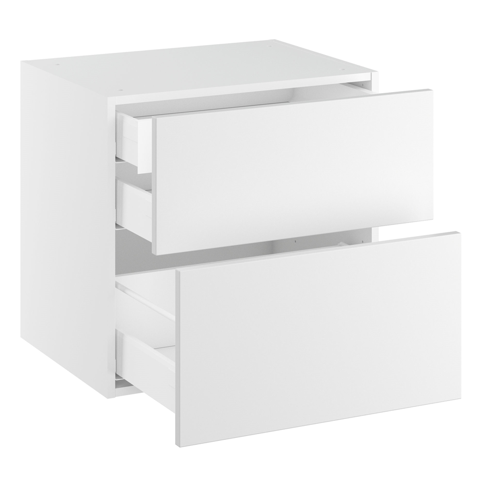 Badunderskab lavt m/2 skuffer og 1 indvendig skuffe H:576 D:450 B:400