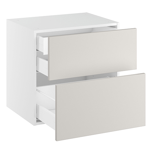 Badunderskab, 2 skuffer, 1 indvendig skuffe. H:576 B:400 D:450