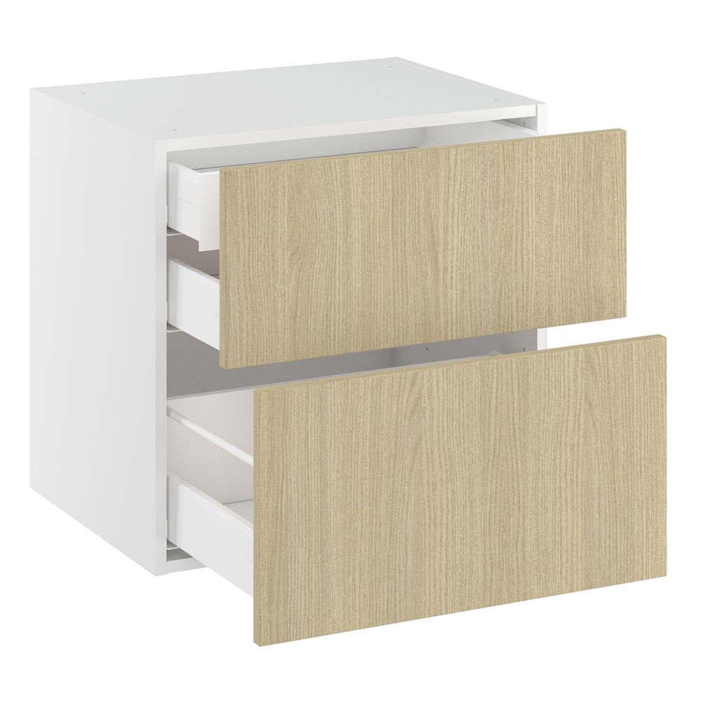 Badunderskab, 2 skuffer, 1 indvendig skuffe. H:576 B:400 D:450