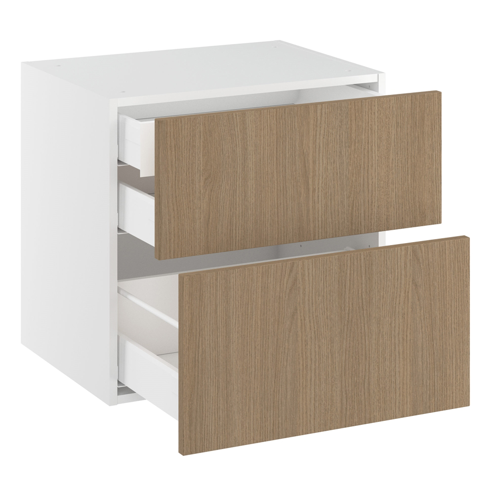 Badunderskab, 2 skuffer, 1 indvendig skuffe. H:576 B:800 D:450