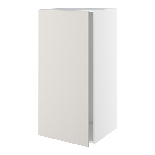 Designskab, t/integreret køl med fladhængsler, 1 låge, u/hængselsboring. H:1248 B:600 D:580