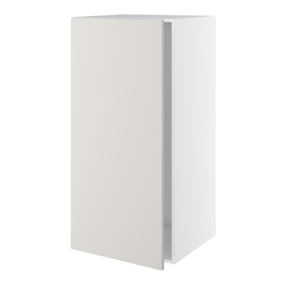 Designskab, t/integreret køl med fladhængsler, 1 låge, u/hængselsboring. H:1248 B:600 D:580