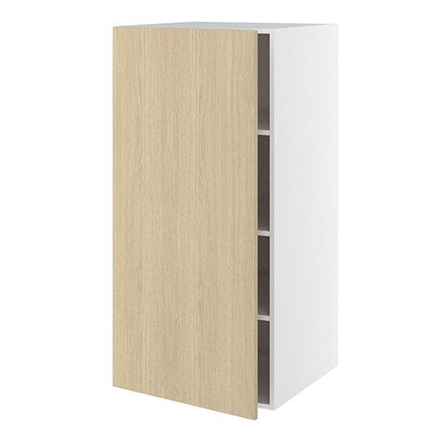 Designskab, 1 låge, 2 hylder, 1 konstruktionshylde. H:1248 B:500 D:580