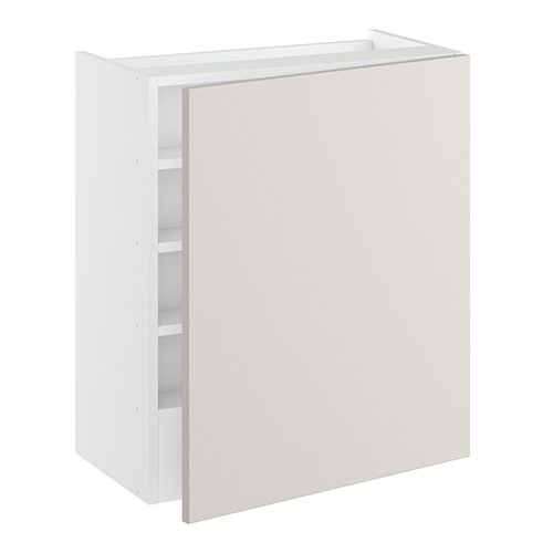 Emhætteskab, 1 låge, Blændstykke 163 mm, 2 hylder, m/aftagelig bagplade. H:704 B:600 D:320