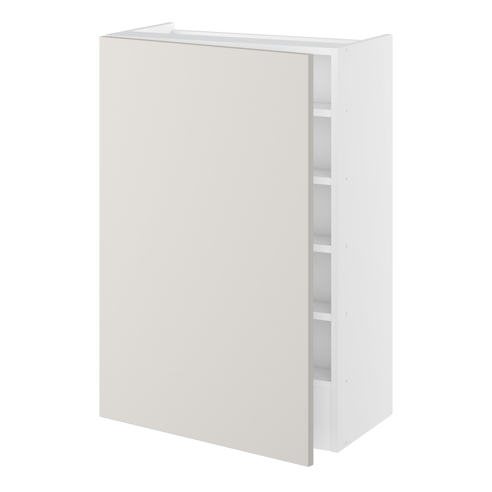 Emhætteskab, 1 låge, 3 hylder, m/aftagelig bagplade. H:896 B:600 D:320