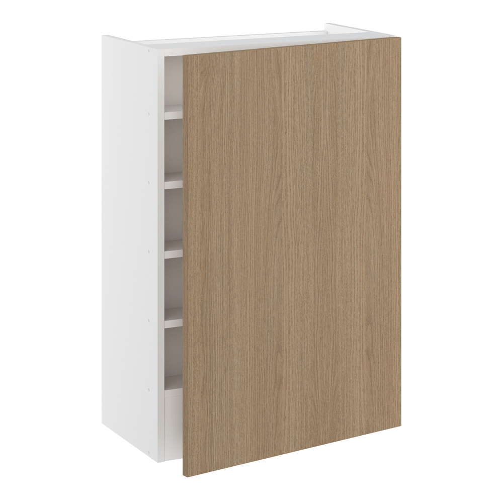 Emhætteskab, 1 låge, 3 hylder, m/aftagelig bagplade. H:896 B:600 D:320