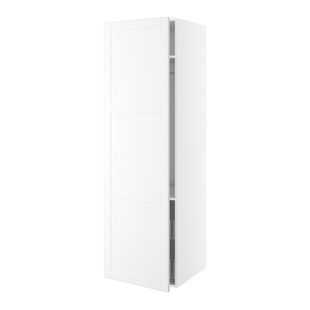 Kitchn Garderobeskab m/2 trådkurve 1 hylde, 1 bøjlestang, 1 konstruktionshylde H:1952 D:580 B:600