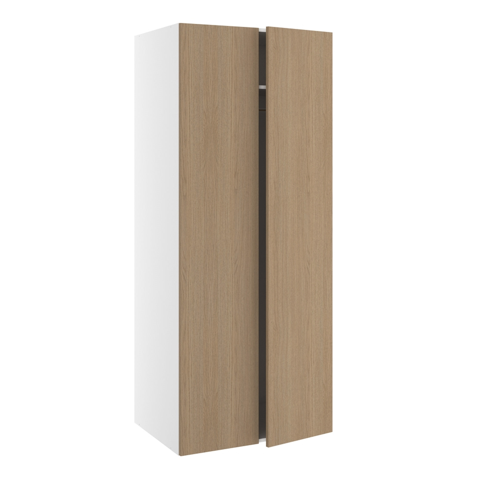 Garderobeskab, m/dobbelt låger, 1 hylde, 1 bøjlestang (leveres usamlet). H:1952 B:1000 D:580