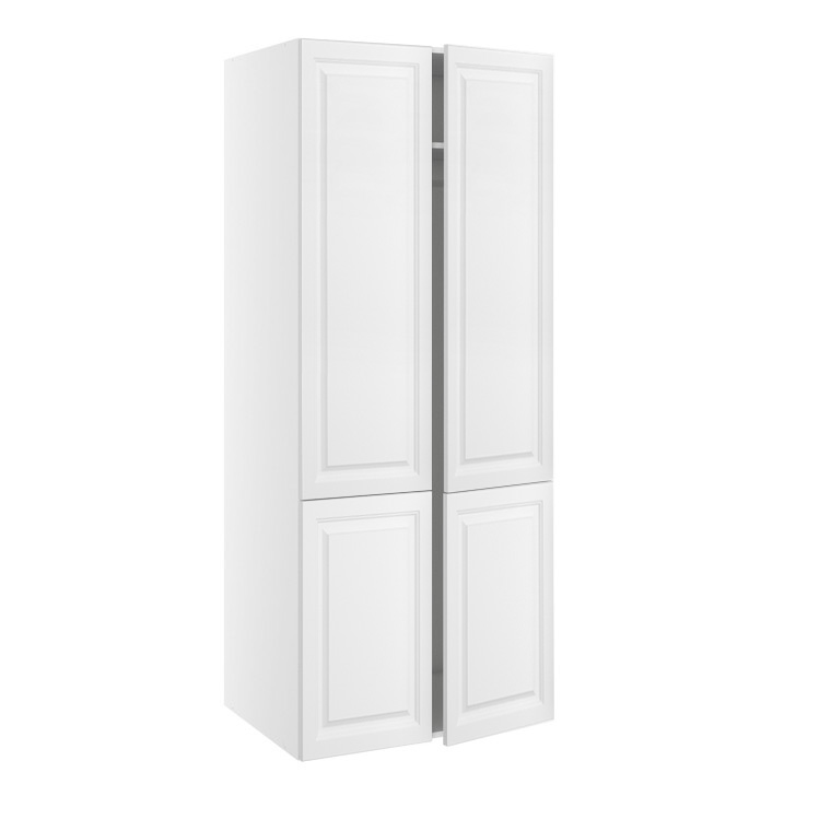 Kitchn Garderobeskab, m/dobbelt låger, 2-delt sammensat, 1 hylde, 1 bøjlestang (leveres usamlet). H:1952 B:800 D:580