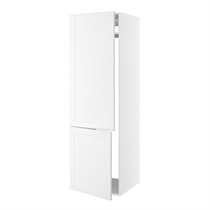 Kitchn Højskab til integreret køl/frys m/2 låger med hængselsboring H:700 og 1244, 1 konstruktionshylde m/udluftning (uden bagbeklædning) H:1952 D:580 B:600