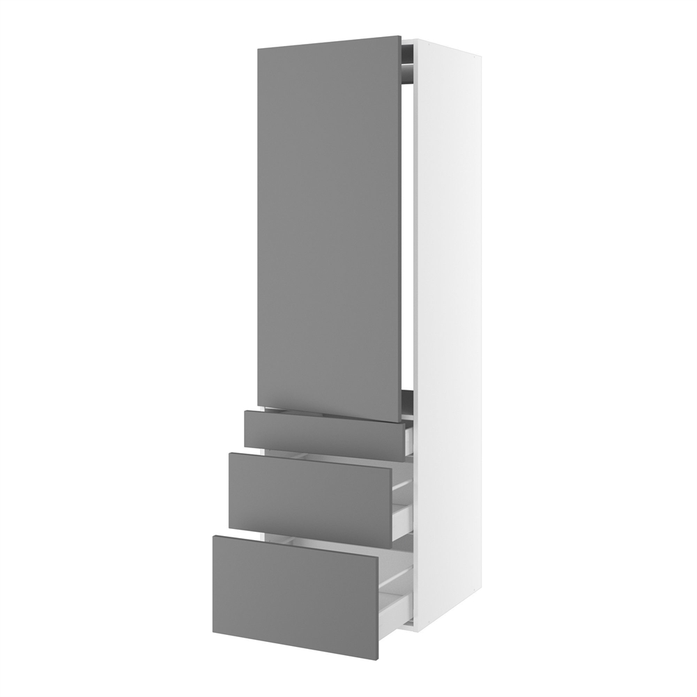 Højskab Til Integreret Køl Nichemål 1232x567 Mm M 1 Låge Med Hængselsboring H 1244 Og 3 Skuffer H 316 252 Og 124 H 1952 D 580 B 600 Fra Kitchn
