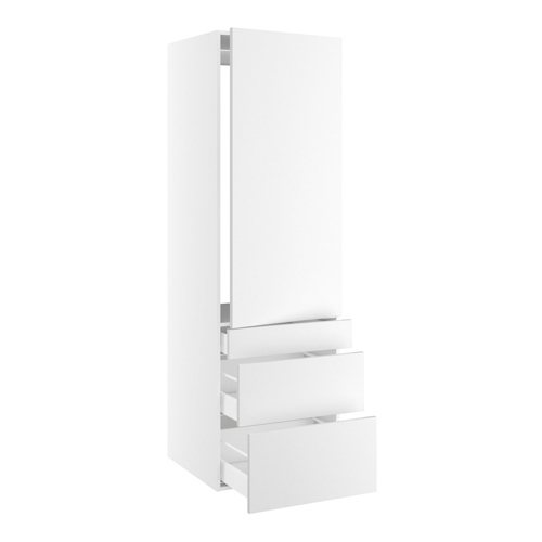 Skabe til montering af køleskab med glidebeslag - Plano Hvid