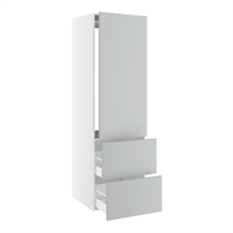 Kitchn Højskab til integreret køl nichemål 1232x567 mm. m/1 låge uden hængselsboring H:1244 og 2 skuffer H:348 H:1952 D:580 B:600