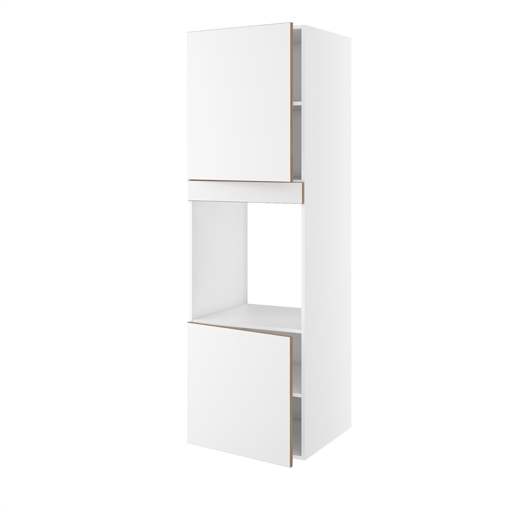 Højskab til ovn/micro nichemål 656x567 mm. m/2 låger H:572 og 700 samt blændstykke H:1952 D:580 B:600