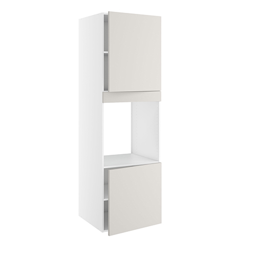 Højskab, t/ovn, 572mm låge, 700mm låge øverst, blændstykke 64mm, hul: 656mm. H:1952 B:600 D:580