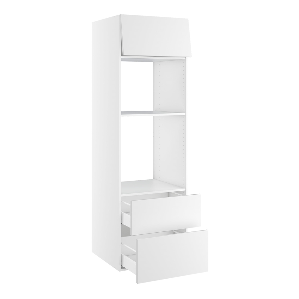 Kitchn Højskab til ovn/micro nichemål 1039x567 mm. Skuffer H:316 og 252 Toplåge H:316 H:1952 D:580 B:600