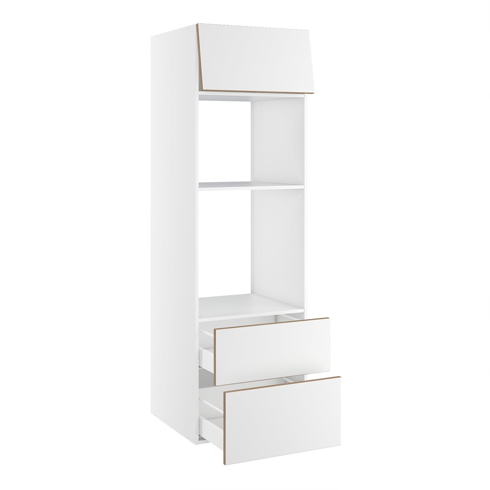 Højskab til ovn/micro nichemål 1039x567 mm. Skuffer H:316 og 252 Toplåge H:316 H:1952 D:580 B:600