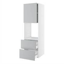 Kitchn Højskab til ovn/micro nichemål 592x567 mm. m/skuffer H:316 og låge H:700 H:1952 D:580 B:600
