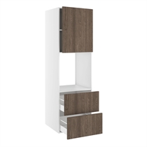Kitchn Højskab til ovn/micro nichemål 592x567 mm. m/skuffer H:316 og låge H:700 H:1952 D:580 B:600