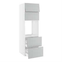 Kitchn Højskab til ovn nichemål 592x567 mm. m/2 skuffer H:348, 2 toplåger H:316. H:1952 D:580 B:600