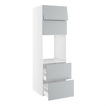 Kitchn Højskab til ovn nichemål 592x567 mm. m/2 skuffer H:348, 2 toplåger H:316. H:1952 D:580 B:600