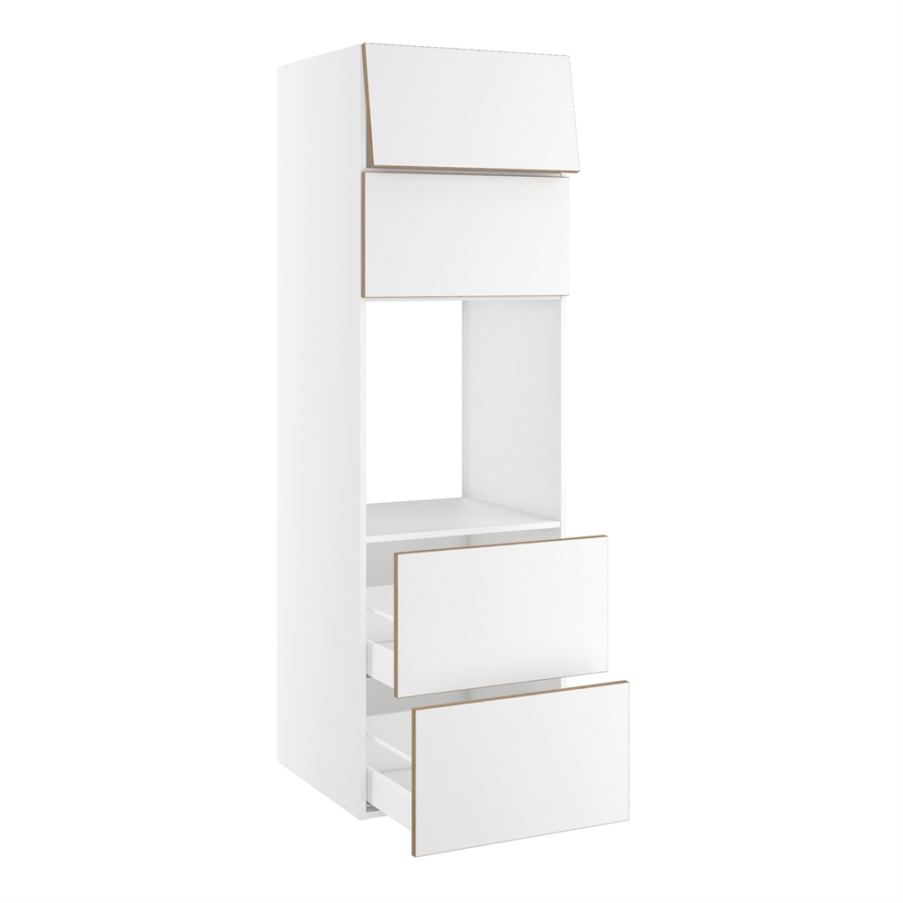 Højskab til ovn nichemål 592x567 mm. m/2 skuffer H:348, 2 toplåger H:316. H:1952 D:580 B:600