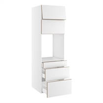 Kitchn Højskab til ovn nichemål 592x567 mm. m/3 skuffer H:316, 252 og 124, 2 toplåger H:316 H:1952 D:580 B:600