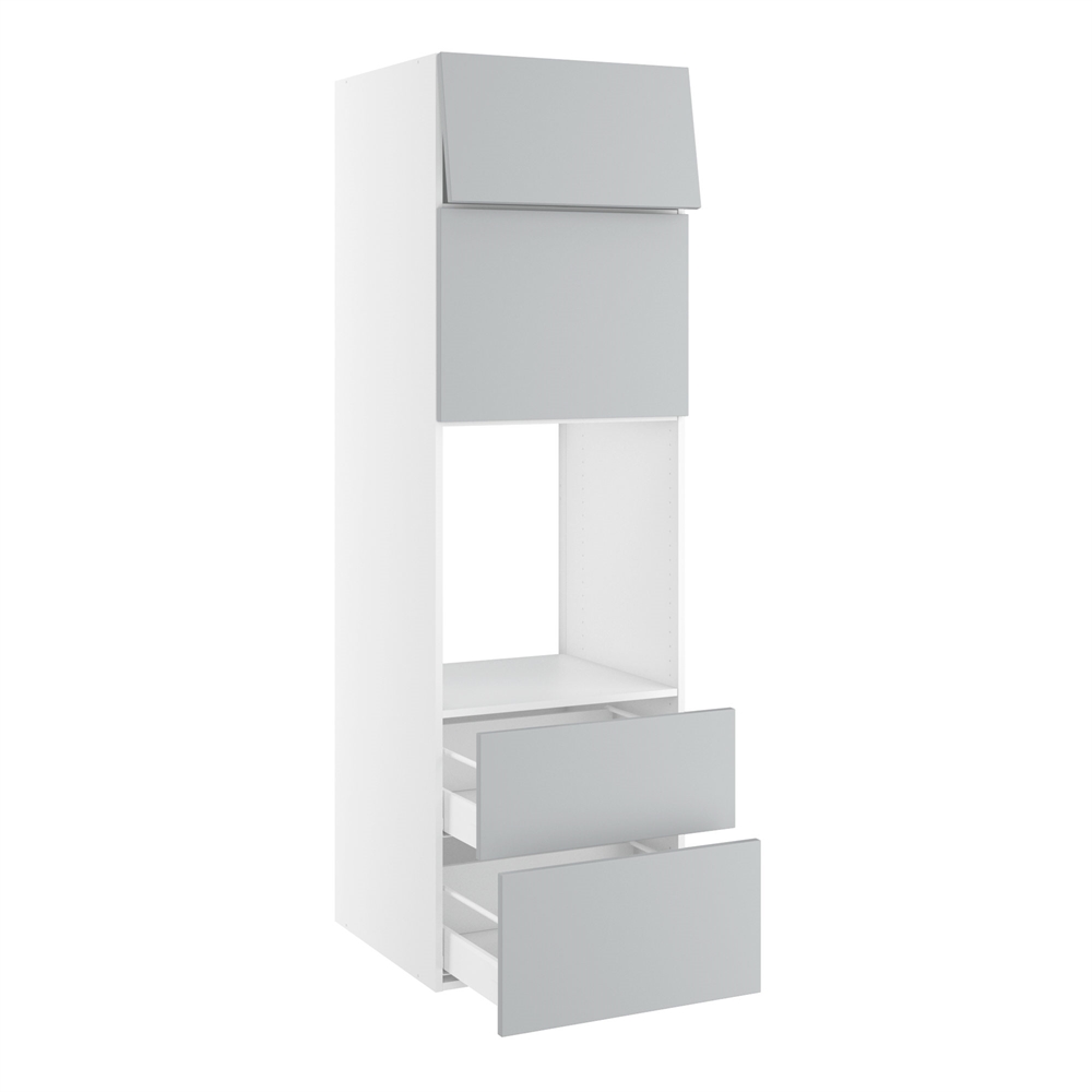 Kitchn Højskab til ovn/micro nichemål 592x567 mm. m/skuffer H:316 og 252, liftdoor H:444, toplåge H:316 H:1952 D:580 B:600