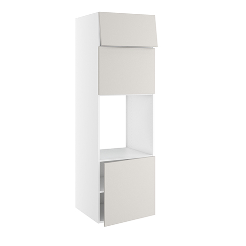 Højskab, t/ovn og micro, 572mm låge, 444mm lift door, 316mm toplåge, hul: 592mm. H:1952 B:600 D:580